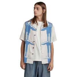 G-star Hawaii Commando Short Sleeve Shirt Azul L