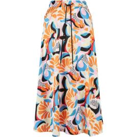 Urban Classics Aop Satin Mid Waist Midi Skirt  S