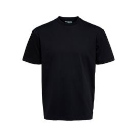 Selected Loose Truman Short Sleeve O Neck T-shirt Preto 2XL