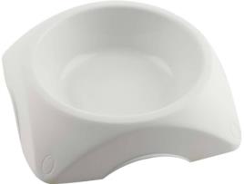 Comedouro para Cães e Gatos BAMA 19012 (Branco - 25x6.1 cm - 1.2 L - Polipropileno)