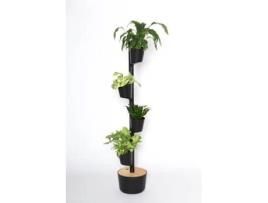 Estante para Plantas CITYSENS Preta 4 vasos smart kit (145x29x29cm)