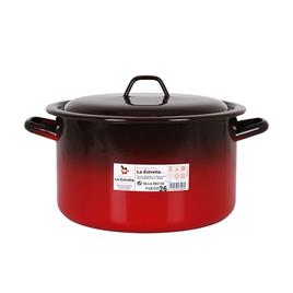 Caçarola com Tampa  Aço esmaltado vitrificado - Ø 26 cm - 7,7 L