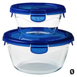 Lancheira  Transparente Vidro de Borosilicato - 1,6 l - Ø 20 cm