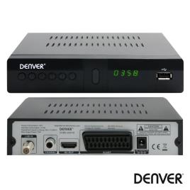 RECEPTOR SATÉLITE 1080P DVB-S2 C/ USB E COMANDO DENVER