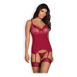 Babydoll & Tanga Rosalyne Corset Obsessive Vermelho - L/XL