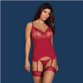 Babydoll & Tanga Rosalyne Corset  Vermelho - L/XL