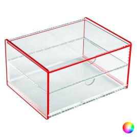 Caixa com compartimentos Polipropileno (13 x 9,2 x 17,1 cm) - Vermelho