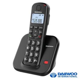 TELEFONE S/ FIOS DIGITAL C/ TECLAS GRANDES PRETO DAEWOO