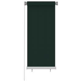 vidaXL Estore de rolo para exterior 60x140 cm PEAD verde-escuro