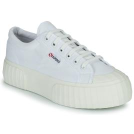 Superga  Sapatilhas 2631 STRIPE PLATEFORM  Branco Disponível em tamanho para senhora. 38,39,40,41.Mulher > Sapatos > Tenis