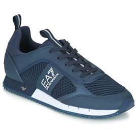 Emporio Armani EA7  Sapatilhas BLACK WHITE LACES U  Azul Disponível em tamanho para homem. 40,42,44,46,39 1/3,43 1/3,45 1/3.Homem > Sapatos > Tenis