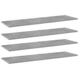Prateleiras P/ Estante 4 pcs 100x30x1,5cm Contraplacado Cinza