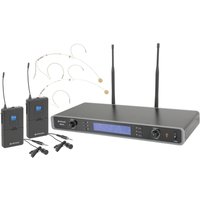 Citronic RU210-H Dual Wireless Headset & Lavalier Microphone System