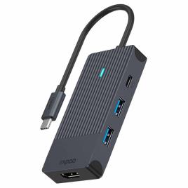 Rapoo 11409 4x1 Usb 3.0 To Ethernet Adapter Preto