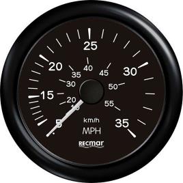 Recmar 0-35 Mph Speedometer Preto 100 mm