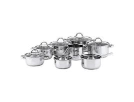 Panela com Tampa de Vidro  Aço inoxidável - 22 cm