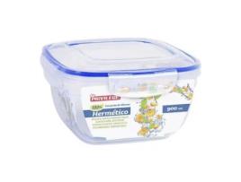 Lancheira Hermética Privilege Quadrado Transparente - 900 ml