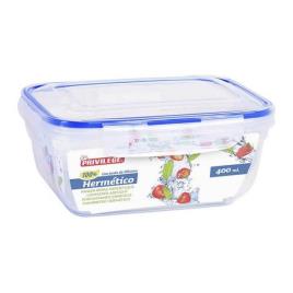 Lancheira Hermética Privilege Retangular Transparente - 1400 ml