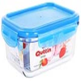 Lancheira Hermética Quttin Retangular Cristal Azul
