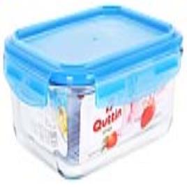 Lancheira Hermética Quttin Retangular Cristal Azul - 1500 cc - 23,2 x 17,7 x 7,7 cm
