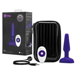 Plug Vibratório com Comando Trio Roxo B-Vibe