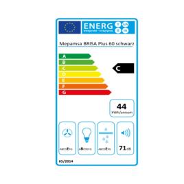 Extrator Convencional Mepamsa BRISA PLUS 180 m³/h 60 cm 55W C Preto
