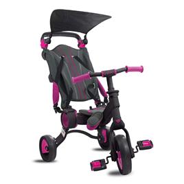 Triciclo  Galileo Dobrável Cor de rosa Preto