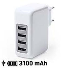 Carregador USB  Parede 3100 mAh 145162 - Branco