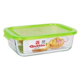 Lancheira Retangular com Tampa Quttin Vidro de Borosilicato - 600 cc - 17,8 x 13,5 x 6,4 cm
