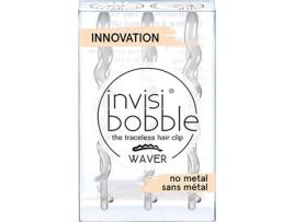 Gancho para o Cabelo INVISIBOBBLE Waver Crystal Clear Transparente (3 Un)