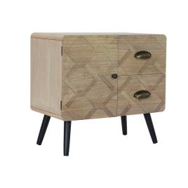 Cómoda DKD Home Decor Natural Preto MDF (60 x 30 x 56 cm)