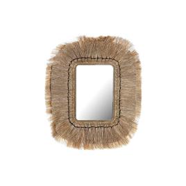 Espelho de parede DKD Home Decor Cristal Natural Jute (50 x 2 x 60 cm)