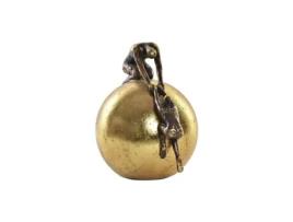 Figura Decorativa DKD Home Decor Bol Dourado Cobre Resina Pessoas Moderno (25 x 19 x 26 cm)
