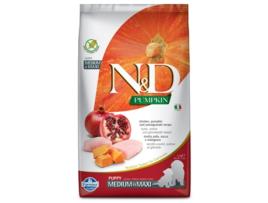 Alimento FARMINA N&D Pumpkin Cão Puppy Medium/Maxi - Frango e Romã (Quantidade: 2,5 Kg)
