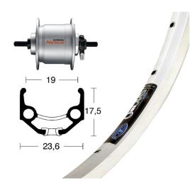 Winora Rigida Zac 19 Dynamo Shimano Dh3n31 Road Front Wheel Prateado 9 x 100 mm