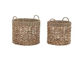 Conjunto de Cestas DKD Home Decor Fibra (43 x 43 x 43 cm)
