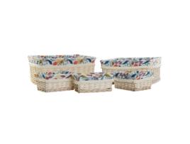 Conjunto de Cestas DKD Home Decor Poliéster vime (49 x 40 x 22 cm)