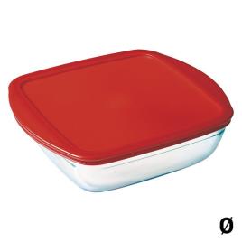 Lancheira Hermética Ô Cuisine Transparente Vidro de Borosilicato - 2,2 l - 25 x 22 x 7 cm