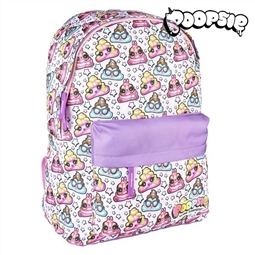 Mochila Escolar Poopsie Branco Lilás