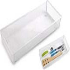 Organizador para Gavetas  Metal Branco - 22,8 x 15,24 x 5,2 cm