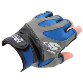 Mustad Half Finger Casting Glove Azul S