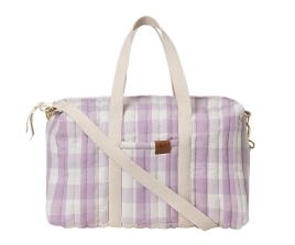 Bolsa Desportiva Acolchoada com pegas Lilás Checks