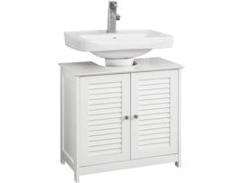 Armário SOBUY com 2 Prateleiras e 2 Portas (Branco - 57X3558 Cm)