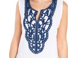 Vestido ISLA BONITA BY SIGRIS Algodão Mulher (L - Branco)