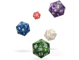 Conjunto de Dados OAKIE DOAKIE Oakie Doakie Dice D20 Spindown Dice Set Marble (Idade Mínima: 8 Anos)