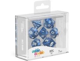 Conjunto de Dados OAKIE DOAKIE Oakie Doakie Dice RPG Set Marble Blue (Idade Mínima: 8 Anos)