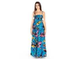 Vestido ISLA BONITA BY SIGRIS Algodão Mulher (L - Azul)
