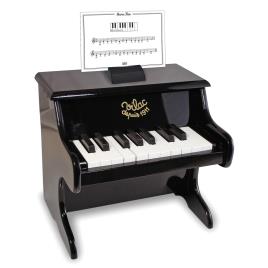 Vilac Piano preto em madeira, 18 teclas com pautas, 8296