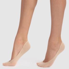 Dim Lote de 2 pares de meias invisíveis, cor natural, Green 
