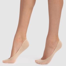 Dim Lote de 2 pares de meias invisíveis, cor natural, Green